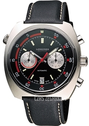 Longines Heritage Czarny/Tkanina Ø43 mm L2.796.4.52.0