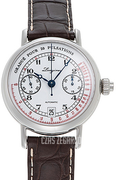 Longines Master Biały/Skóra Ø40 mm L2.801.4.23.2