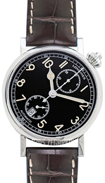 Longines Avigation Czarny/Skóra Ø41 mm L2.812.4.53.2