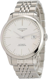 Longines Record Srebrny/Stal Ø38.5 mm L2.820.4.72.6