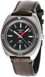 Longines Ultra-Chron Czarny/Skóra Ø43 mm L2.836.4.52.2