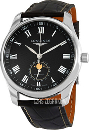Longines Master Czarny/Skóra Ø40 mm L2.909.4.51.7