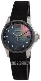 Longines Conquest V.H.P. Czarny/Guma Ø36 mm L3.319.4.88.9
