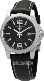 Longines Conquest Ladies Czarny/Skóra Ø29.5 mm L3.376.4.58.3