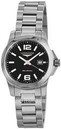 Longines Conquest Czarny/Stal Ø29 mm L3.376.4.58.6