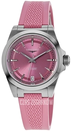 Longines Conquest Różowy/Guma Ø34 mm L3.430.4.99.9