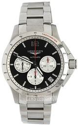 Longines Conquest Czarny/Stal Ø44.5 mm L3.697.4.96.6
