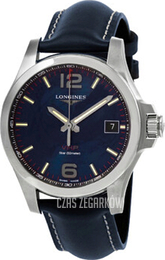 Longines Conquest V.H.P. Niebieski/Skóra Ø41 mm L3.716.4.96.0