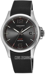 Longines Conquest V.H.P. Czarny/Guma Ø43 mm L3.726.4.56.9