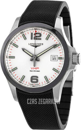Longines Conquest V.H.P. Srebrny/Guma Ø43 mm L3.729.4.76.9