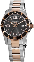 Longines Hydroconquest Czarny/Stal w kolorze różowego złota Ø41 mm L3.740.3.58.7