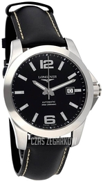 Longines Conquest Czarny/Skóra Ø41 mm L3.777.4.58.3