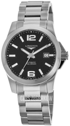 Longines Conquest Czarny/Stal Ø41 mm L3.777.4.58.6