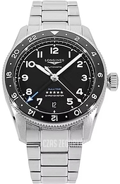 Longines Spirit Zulu Time Czarny/Stal Ø39 mm L3.802.4.53.6