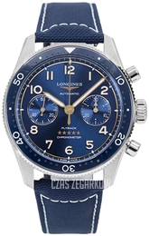 Longines Spirit Flyback Niebieski/Tkanina Ø42 mm L3.821.4.93.2