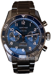 Longines Spirit Flyback Niebieski/Stal Ø42 mm L3.821.4.93.6