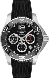 Longines Hydroconquest Czarny/Guma Ø43 mm L3.883.4.56.9