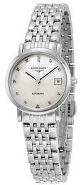 Longines Elegant Biały/Stal Ø25.5 mm L4.309.4.87.6