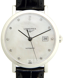 Longines Elegant Biały/Skóra Ø29 mm L4.310.4.87.2