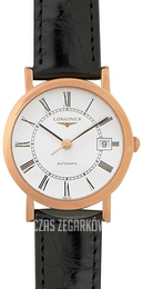 Longines Elegant Biały/Skóra Ø27.2 mm L4.378.8.11.4
