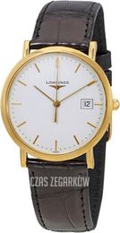 Longines Presences Biały/Skóra Ø34 mm L4.777.6.12.0