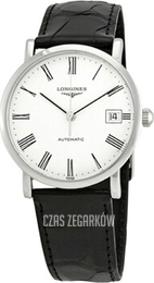 Longines Elegant Biały/Skóra Ø35 mm L4.809.4.11.2
