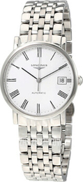 Longines Elegant Biały/Stal Ø34.5 mm L4.809.4.11.6