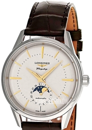 Longines Flagship Heritage Srebrny/Skóra Ø38.5 mm L4.815.4.78.2