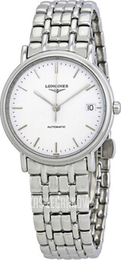 Longines Grande Classique Biały/Stal Ø34.5 mm L4.821.4.12.6