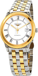 Longines Flagship Biały/Stal w odcieniu złota Ø38.5 mm L4.874.3.21.7
