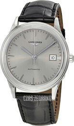 Longines Flagship Srebrny/Skóra Ø38.5 mm L4.874.4.72.2