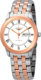 Longines Flagship Biały/Stal w kolorze różowego złota Ø38.5 mm L4.899.3.91.7