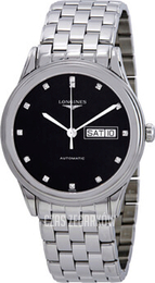 Longines Flagship Czarny/Stal Ø38.5 mm L4.899.4.57.6