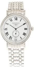 Longines Presence Biały/Stal Ø38.5 mm L4.904.4.11.6