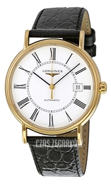 Longines Presences Biały/Skóra Ø38 mm L4.921.2.11.2