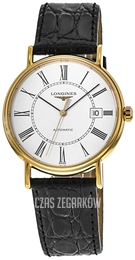 Longines Presence Biały/Skóra Ø40 mm L4.922.2.11.2