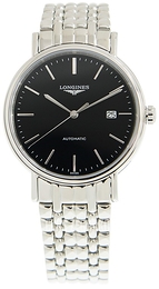 Longines Presence Czarny/Stal Ø40 mm L4.922.4.52.6