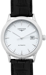 Longines Flagship Biały/Skóra Ø40 mm L4.984.4.12.2