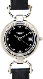 Longines Equestrian Czarny/Skóra Ø26 mm L6.130.4.57.0