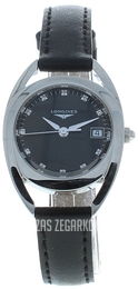 Longines Equestrian Czarny/Skóra Ø26 mm L6.136.4.57.0