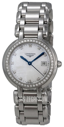 Longines PrimaLuna Biały/Stal Ø30 mm L8.112.0.87.6