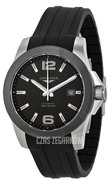 Longines Conquest Czarny/Guma Ø41 mm L3.657.4.56.2