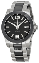 Longines Conquest Czarny/Czeramiczna Ø41 mm L3.657.4.56.7