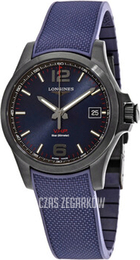 Longines Conquest V.H.P. Niebieski/Guma Ø41 mm L3.716.2.96.9