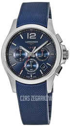 Longines Conquest V.H.P. Niebieski/Guma Ø42 mm L3.717.4.96.9