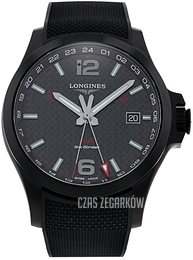 Longines Conquest V.H.P. Czarny/Guma Ø43 mm L3.728.2.66.9