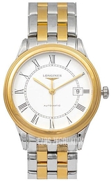 Longines Flagship Biały/Stal w odcieniu złota Ø38.5 mm L4.974.3.21.7