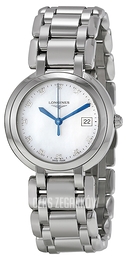 Longines PrimaLuna Biały/Stal Ø30 mm L8.112.4.87.6