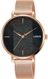 Lorus Ladies Czarny/Stal w kolorze różowego złota Ø34 mm RG210SX9