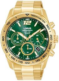 Lorus Sports Zielony/Stal w odcieniu złota Ø43.8 mm RZ514AX9